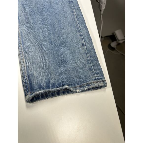 Levi’s 505 Orange Tab Jeans Men’s 32x27 Straight Leg Y2K Blue Denim Classic Fit - Picture 8 of 16